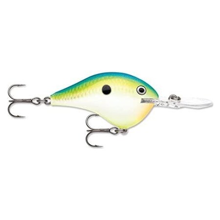 Rapala Dt 08, Balsa, 2 38 Oz, Running Depth 8', Vmc 5 Trebles, Citrus Shad DT08CTSD
